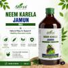 A SHIVYA Product- Neem Karela Jamun Ras 1350 ml (450ml x 3) Natural Blood Sugar Support | Lowers Bad Cholesterol | Herbal Health & Wellness Tonic view 2
