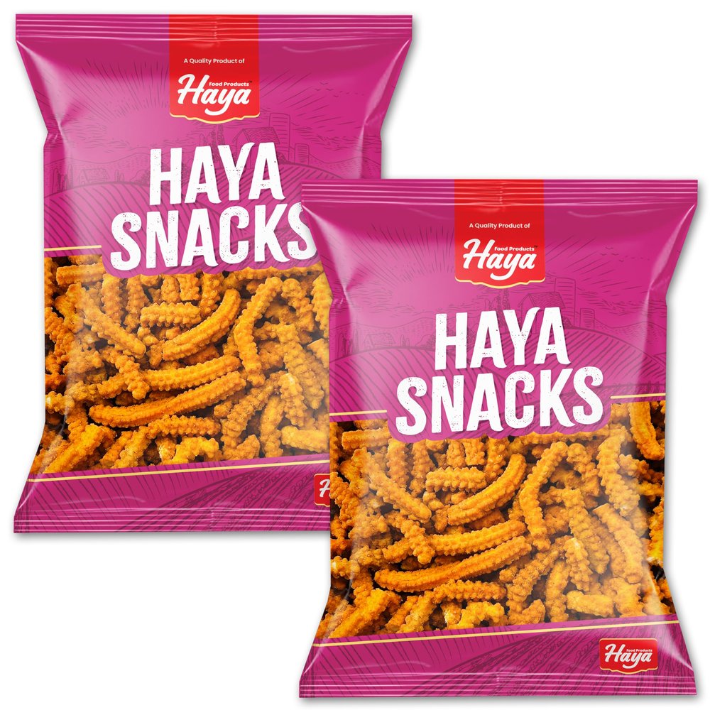 HAYA FOOD PRODUCTS | Tomato-Flavored Murukku (Chakli) | Authentic Kerala Style Snack | HAYA SNACKS | 300g | Pack of 2 (150g each)