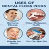 Bispy Dental Floss Picks for Teeth Cleaning 50 Count | Elastic Rod Design | Gentle on Gums | Oral Hygiene Tool with Resealable Pack | Floss Sticks for Deep Cleaning view 3