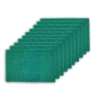 Kitchen CleanLarge Kitchen Scrub Pads | Dish wash Scrubber | Non Scratch - Durable - Long skrab Lasting | Clean Shine Brite Utensils (Green, 3x4 inch, 10 Pcs Pack of 10 X 5)