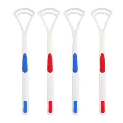 Force24 - Tongue cleaner Fights Bad Breath & Oral Health Care Improved Taste Sense for adult & children Flexible Handle Easy to Use (PACK OF 4)