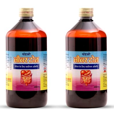 CHANDRASHREE Ayurvedic Liver Tone Syrup  Herbal Cleanser & Detox Tonic | Supports Healthy Liver Function, Digestion & Immunity | 450ml Each (Pack of 2)