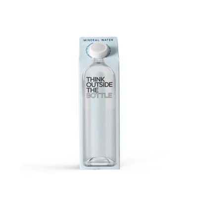 Boxed Aqua Natural Mineral Water in Carton (paper bottle), 750ml, Pack of 12,