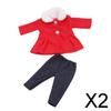 CALANDIS 2xFashion Girl Doll Winter Coat & Pants for 18inch Accs Red | Modern | Clothes & Accessories | Dolls view 2