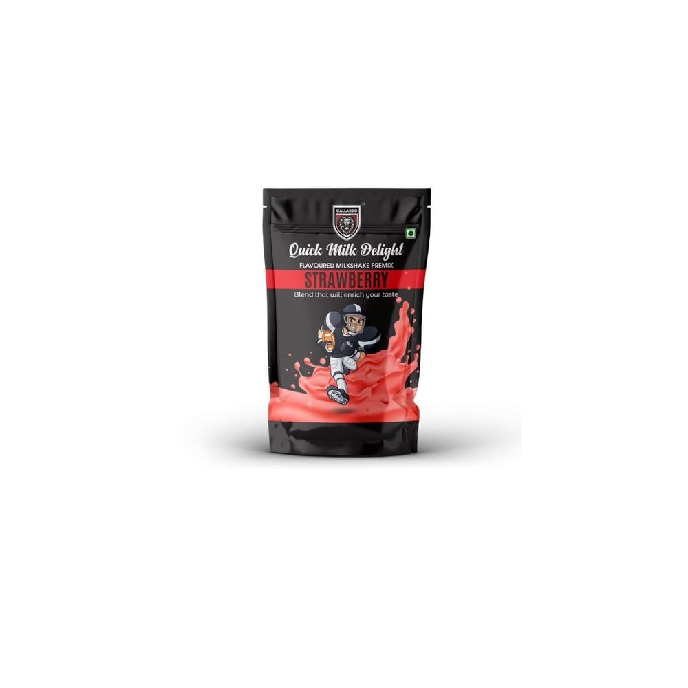 Gallardo Strawberry Milkshake Premix Powder | Instant Thick & Smooth Beverage Mix | Classic Strawberry Flavour | 50g (Pack of 1)