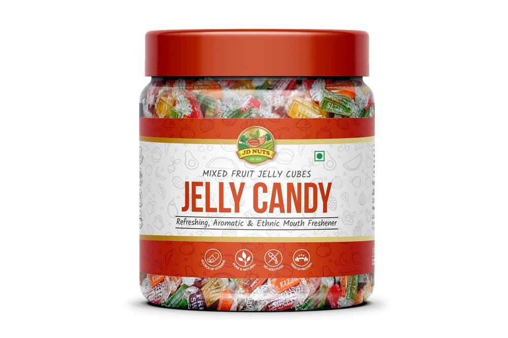 JD Nuts Jelly Candy Chocolate Fruits Flavour Mix Flavours Beans, Jelly Toffee, And Sweet Jelly (1kg)