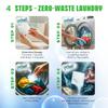 EZ Wash Laundry Detergent Sheets, 32 Count, Plant-Based Deep Cleaning Formula, 1 Sheet per 7kg Load, Eco-Friendly, Travel-Friendly, Zero Waste, Safe for Sensitive Skin, Works in All Machines view 2