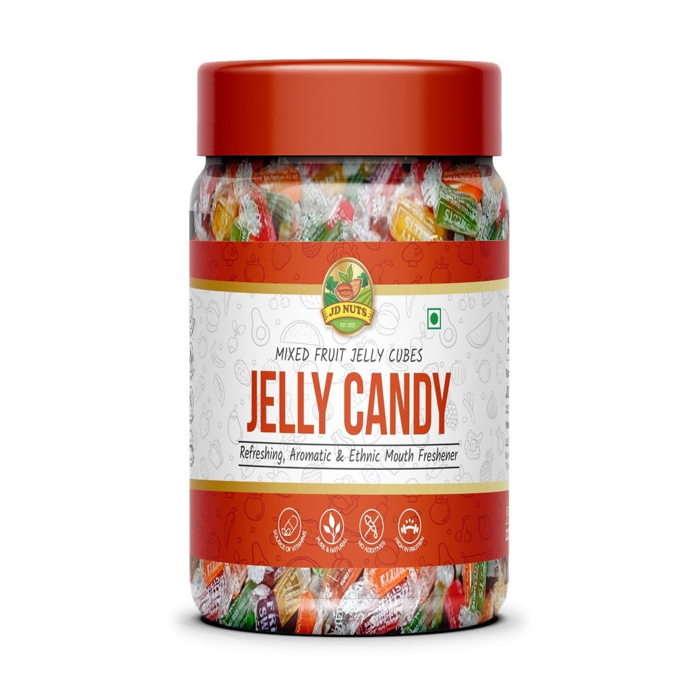 JD Nuts Jelly Candy Chocolate Fruits Flavour Mix Flavours Beans, Jelly Toffee, And Sweet Jelly (500gm)