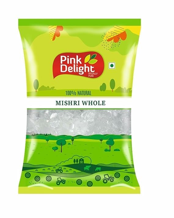Pink Delight Organic Mishri Sabut/Mishri Sira/Dhaga Mishri/Jaipuri 400 gm