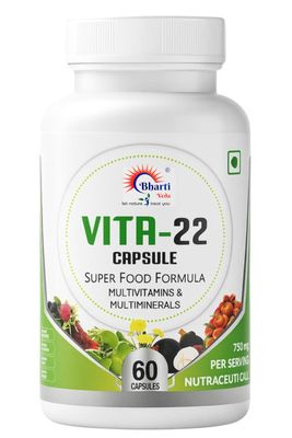 Bharti Veda's Vita-22 Multivitamin & Multiminerals 60cap (Super Food)