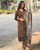 Artsea craft Women Pure Cotton Brown Kurti Pant Dupatta Set Size -XL view 4