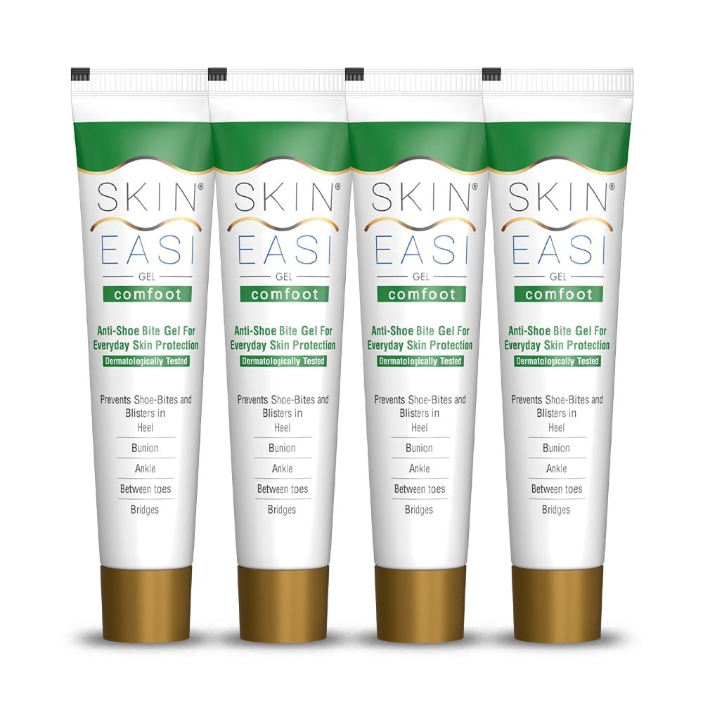 Amaterasu Skineasi Comfoot, Anti Shoe-Bite Gel | Dermatologically Tested | It Prevents Shoe Bites For Heels, Ankles Bridges, Between The Tones, Bunions | Pack Of 4 | 80Gm (20Gm Each)
