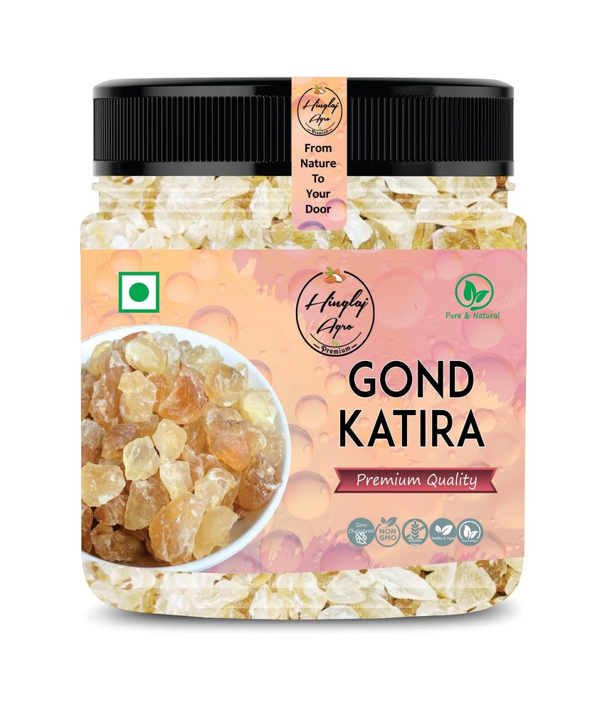 HINGLAJ AGRO Gond Katira Pure (Edible Gum) - | Tragacanth Gum | High Cooling Properties Herbal Food | Super Food (250g)