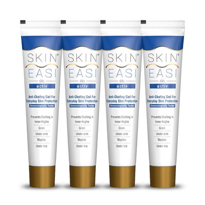 SkinEasi Activ Silicone Anti-Chafing Cream For Men, Anti-Rash Cream For Intimate Areas, Reduces Inner Thigh Rashes From Sports And Fitness Activities, Odor, Irritation & Rashes | Dermatologically Tested | 80g