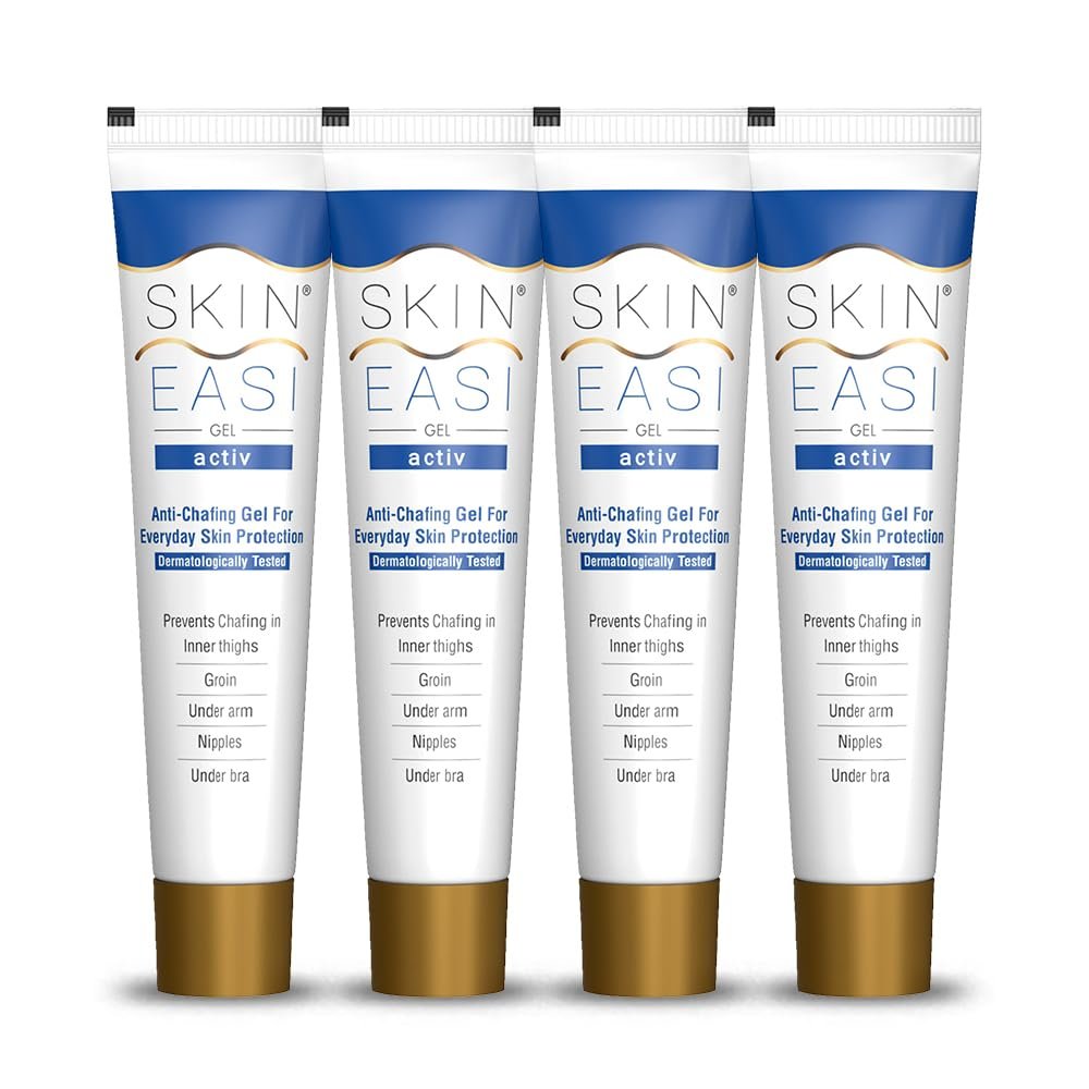 SkinEasi Activ Silicone Anti-Chafing Cream For Men, Anti-Rash Cream For Intimate Areas, Reduces Inner Thigh Rashes From Sports And Fitness Activities, Odor, Irritation & Rashes | Dermatologically Tested | 80g