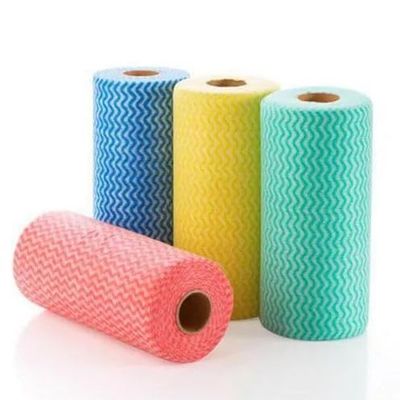 GLAMND-Multicolor Disposable Super Abssorption Non-Woven Dish Towel Tissue Roll All Kitchen Work Kitchen Roll (Multicolor, Pack Of 4 [80 Pulls Per Roll, 320 Sheets], Regular)