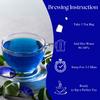 Aarth Co Blue Pea Flower Herbal Tea | Butterfly Pea Flower | Caffeine-Free, Antioxidant-Rich | 100% Natural Detox Tea | 30 Tea Bags view 3
