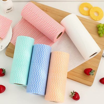 GLAMND-Multicolor Disposable Super Abssorption Non-Woven Dish Towel Tissue Roll All Kitchen Work Kitchen Roll (Multicolor, Pack Of 5 [80 Pulls Per Roll, 400 Sheets], Regular)