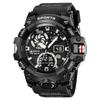 LUOLINGONGJUE Men's Waterproof Sports Watch | Luminous Multi-Function Chronograph | 50M Water Resistant | Round Dial | Electronic Fashion Timepiece view 1