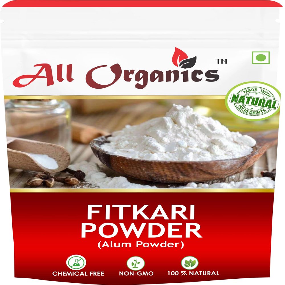 All Organics Pure Alum (250gm) Water Purification | Fitkari Powder | phitkari Alum Stone Powder