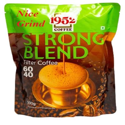 1952 - Strong Blend Nice Grind | South Indian Filter Coffee Powder - Blend of Handpicked Chigmagalur Coffee with Slow-Roasted Perfectly Grounded Chicory (Pack Of 1)