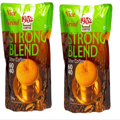 1952 - Strong Blend Nice Grind | South Indian Filter Coffee Powder - Blend of Handpicked Chigmagalur Coffee with Slow-Roasted Perfectly Grounded Chicory (Pack Of 2)