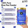 Rishi Natural Blue Pea Powder (25 Grams + Shaker) - Blue Matcha | Blue Latte for Hair, Glowing Skin, Eyesight & Digestion view 4