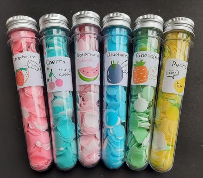 Nishtha Creations Flavour Design Tube Shape Bottle Paper Soap Clean Soft Bath For Travel (Pack OF 6)