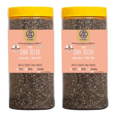 41 Foods Premium Chia Seeds | Chia Beej | 1 KG (500g x 2)