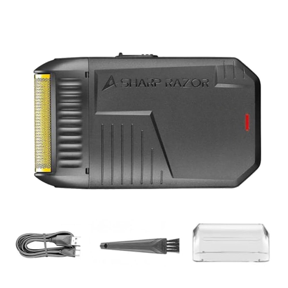 USB Rechargeable Foil Shaver Ultra-Thin, Beard Trimmer or clean shaver Face Care, With Reciprocating Blade, USB Travel Shaver for Men 8 Hours Charging Time, 60 Minutes Operating Time