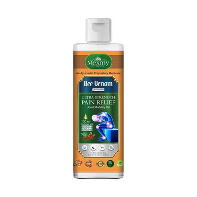 Bee Venom Pain Relief Oil - Ayurvedic Care For Body Pain, Arthritis & Sprain -100ml|blend Of 5 Ayurvedic Oils | Relieves Knee, Legs, Shoulder, Muscle & Joint Pain | Controls Swelling And Joint Inflammation