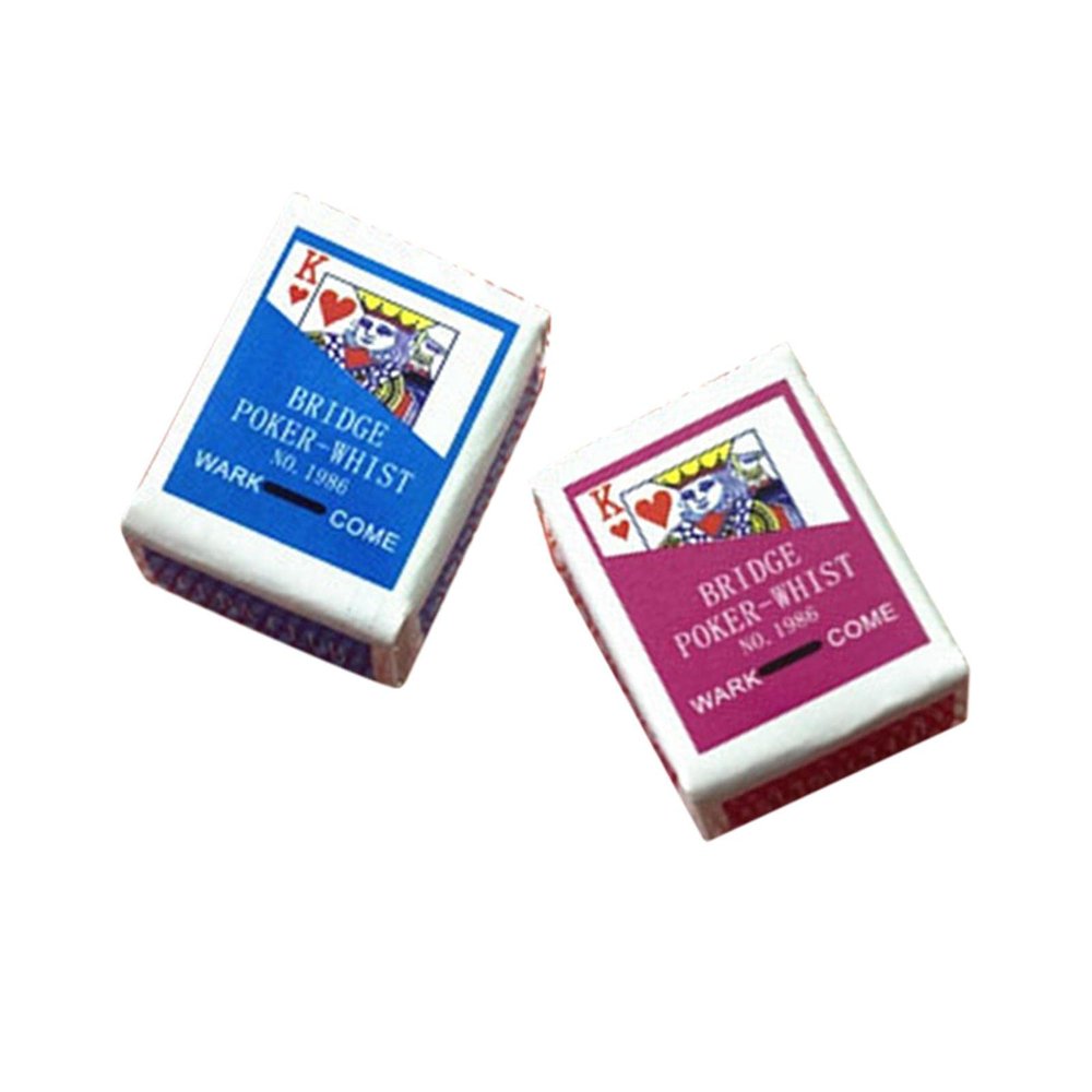 CALANDIS Miniature Poker 1:12 Mini Dollhouse Playing Cards Doll House Poker 1 Deck B | Modern | Clothes & Accessories | Dolls