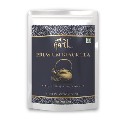 Aarth Co. Premium Black Tea 100g Pack | Darjeeling Loose Leaf Tea | Rich in Antioxidants | Aromatic & Refreshing | Natural Black Tea Leaves