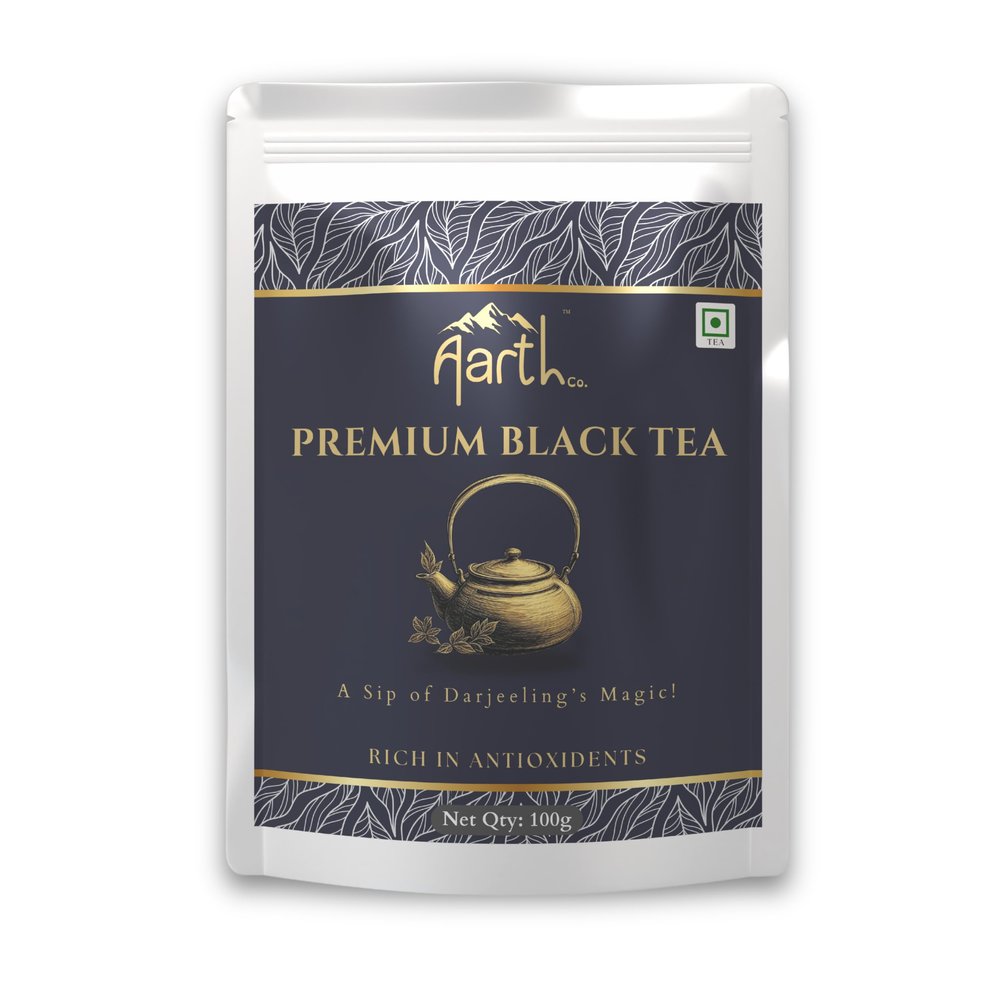 Aarth Co. Premium Black Tea 100g Pack | Darjeeling Loose Leaf Tea | Rich in Antioxidants | Aromatic & Refreshing | Natural Black Tea Leaves