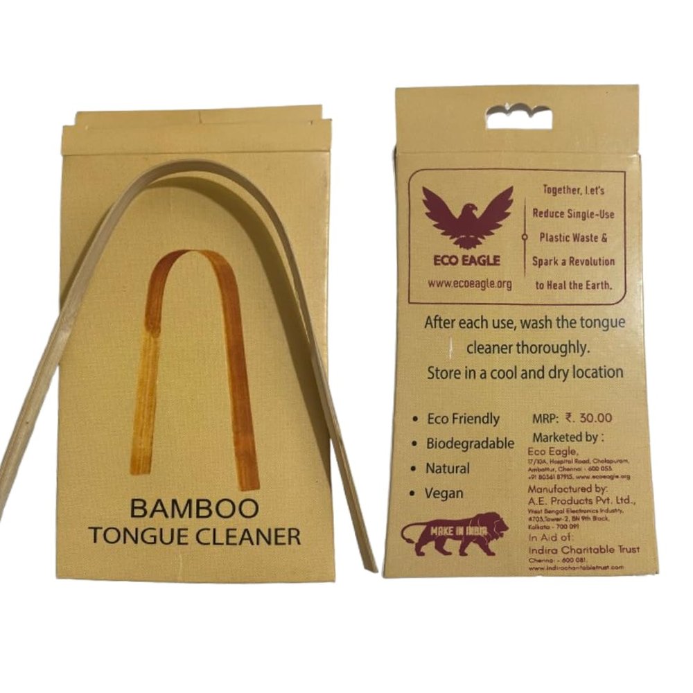Eco Friendly bamboo Tongue Cleaner For Adults (2)