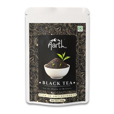 Aarth Co Black Tea | Premium Loose Leaf Tea | 100g Pack | Rich in Antioxidants | Natural Energy Boost | Farm-Sourced | Supports Heart & Mental Health