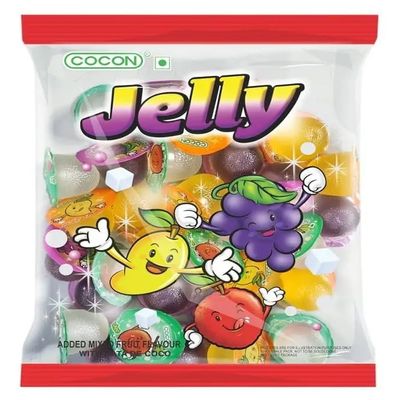 Cocon Jelly Exotic Mix Fruit Flavored Jelly Treat Featuring A Delightful Blend Of Various Fruit Tastes With Nata De Coco 300gm Pouch (Malaysia)