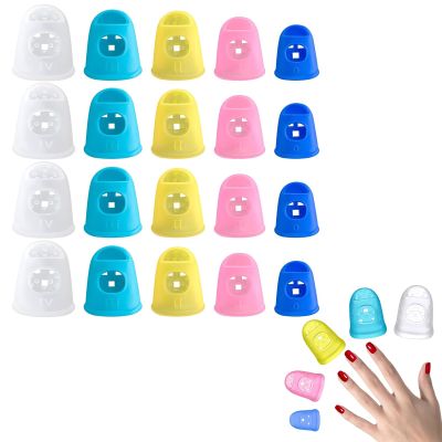 25-Pack Guitar Finger Protectors | Multi-Color Silicone Fingertip Guards (White/Blue/Yellow/Pink/Navy) | Anti-Slip Picks for Guitar & Ukulele Players | Comfortable Practice Accessories