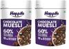 Happilo Chocolate Muesli 450g, 60% Nuts, Seeds and Multigrain, 11 in 1 Power Breakfast, High in Fiber, Protein (Pack of 2) view 1