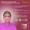 Diligent- We Care For your Life Disposable 3 Layer Protective Face Mask for Daily Safety | Non-Woven Surgical Style Mask with Soft Ear Loops & Adjustable Nose Strip | (Pack of 100, Pink) view 4