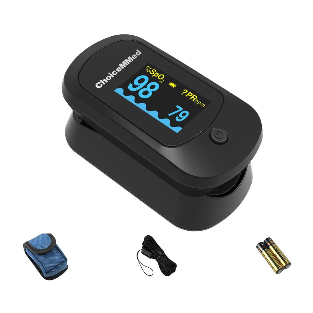 ChoiceMMed MD300CN310 FingerTip Pulse Oximeter | Pulse Rate | Oxygen Saturation | High Accuracy | Easy Operate & Carry - Pack of 1