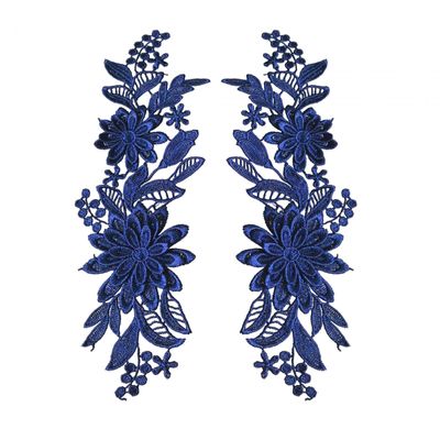 ATORSE 2Pcs Lace Applique Flower Embroidery Applique for Wedding Prom Dress Clothes Dark Blue|Crafts|Sewing|Embellishments & Finishes|Trims