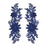 ATORSE 2Pcs Lace Applique Flower Embroidery Applique for Wedding Prom Dress Clothes Dark Blue|Crafts|Sewing|Embellishments & Finishes|Trims view 1