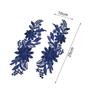 ATORSE 2Pcs Lace Applique Flower Embroidery Applique for Wedding Prom Dress Clothes Dark Blue|Crafts|Sewing|Embellishments & Finishes|Trims view 3