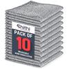 SHITHI ENTERPRISES Kitchen Multipurpose Reusable Wire Dishwashing Rags Stainless Steel Dishcloth Scrubber for Washing Dishes, Kitchen, Stove Cleaning Stainless Steel Wired Scrubber (Pack of 10) view 1