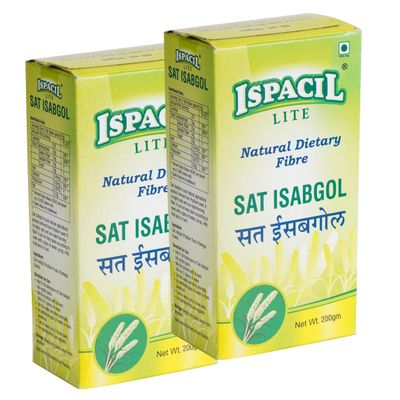 Sat Isabgol Psyllium Husk Powder, 200 gm pack of 2 (400 gm Total)