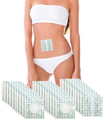 30 PCS Castor Oil Patches for Belly Button, Castor Oil for Belly Button, Belly Button Patch, for Liver Detox, Accelerate Metabolism, Easy to Use, Anti-Seepage (Oil Not Included)