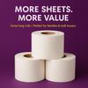 Omega Tissue Roll - 6 Rolls Pack | Ultra Soft Cushion Effect | 2-Ply Toilet Paper | 6-in-1 Strong & Absorbent | Bathroom Tissue | Hygienic & Skin Friendly | 1500 Pulls view 2