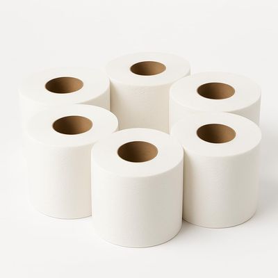 FREAX Toilet Paper Roll 6 Pack | Soft, Strong & Absorbent | White Tissue Paper for Bathroom Use | Standard Size for Home & Office