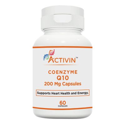 Activin Coenzyme Q10 Capsules, 200 mg 60 Capsules | Supports Heart and Vascular Health, Promotes Healthy Cellular Function.